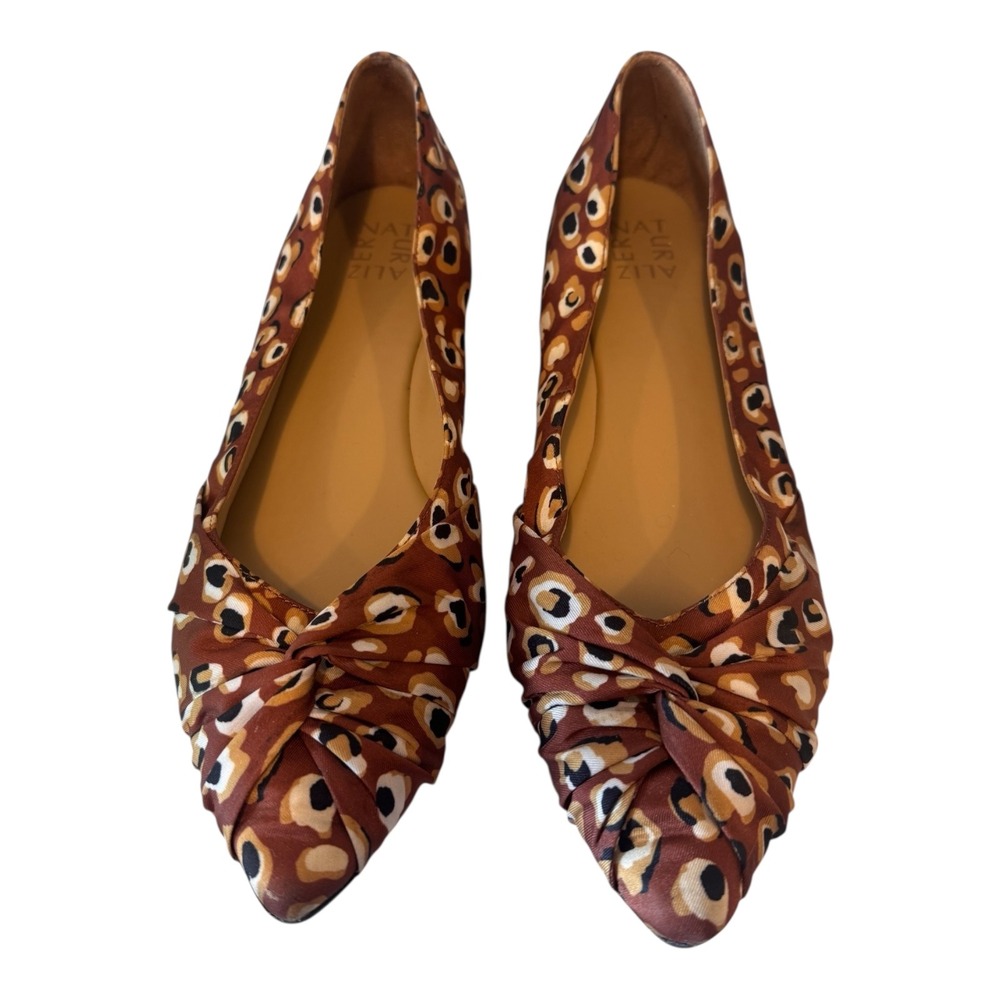 Naturalizer Renata Pointed Toe Ballet Flats Leopard Print Brown Womens 10.5M
